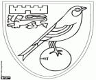 Emblem der Norwich City F.C. Sein Spitzname ist Kanarienvögel, The Canaries