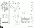 2014- Basketball-Weltmeisterschaft Logo. FIBA Championship veranstaltet von Spanien