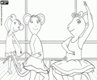 Angelina Ballerina und ihre Freundin im Tanz Proben