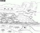 Der Dinosaurier Zug, Dinosaurier zu trainieren, die wunderbare Zug, die Reisen in die Welt der Dinosaurier