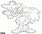 Sonic mit Chip, das fliegende Tier ist ein Freund von Sonic