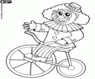Clown auf einem Fahrrad