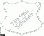 Emblem der TSG 1899 Hoffenheim. Fußballverein aus Sinsheim, Stadt in Baden - Württemberg