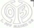 Abzeichen des 1. FSV Mainz 05. Sportverein aus der Stadt Mainz, Rheinland-Pfalz