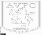 Emblem der Aston Villa FC. Fußballverein von Birmingham, bekannt als die Schurken, die Villans
