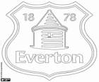 Logo des FC Everton. Fußballverein aus Liverpool, mit dem Spitznamen The Toffees und The Blues