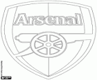 Emblem der Arsenal FC. Fußballverein aus Holloway, London. Sie haben den Beinamen der Kanoniere, The Gunners