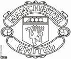 Manchester United FC-Logo. Fußballverein in Old Trafford, Manchester. Bekannt als die roten Teufel, The Red Devils