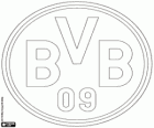 Abzeichen von Borussia Dortmund. Sportverein in Dortmund, Stadt des Landes Nordrhein-Westfalen