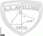 Schild der AS Avellino 1912. Sportverein aus der Stadt Avellino in Kampanien
