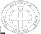 Abzeichen des Novara Calcio. Fußballverein aus Novara, Stadt des Piemont