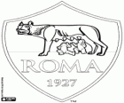 Logo der AS Roma. Fußballverein aus der Stadt Rom, Latium