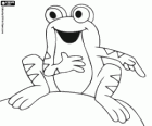 Der kleine Frosch ist ein Freund von Krtek