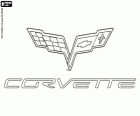 Logo der Chevrolet Corvette Sportwagen-Marke aus den USA