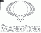 Logo der SsangYong, Autos Marke, Südkorea