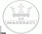 Logo der Maserati, italienische Marke von Luxus-Autos