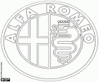 Logo von Alfa Romeo, italienische Marke von Luxus-Autos
