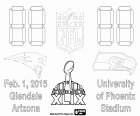 Super Bowl-2015. New England Patriots (AFC Champion) vs. Seattle Seahawks (NFL-Champion). University of Phoenix Stadium in Glendale, Arizona, 1. Februar 2015