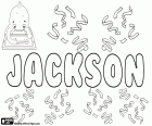Jackson, Namen für Kind englischer Herkunft. Stammt aus dem Nachnamen Jackson, das heißt den Sohn von Jack
