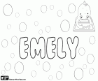 Emely, englische Namen für Mädchen. Variante von Emily