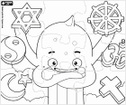 Puzzle des krake Pypus mit den Religionen der Welt