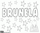 Brunela, Variante von Brunella. Verkleinerungsform von Bruna, weibliche von Bruno