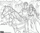 Die Princess Leonora und den schönen Prinzen Reiten durch den Wald