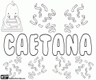 Caetana, Name lateinischen Ursprungs. Weiblicher Vorname Caetano entspricht. Abgeleitet vom lateinischen Namen, Caietanus