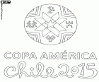 Das Logo der 2015 Copa America. Die Fußball-Wettbewerb zwischen den Nationalmannschaften von Südamerika von Juni bis Juli 4 in Chile