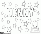 Henny, niederländischer name, weibliche Form von Hendrik. Henny, einen nordischen Namen für Mädchen, Variante von Henna. Henny, Diminutiv Bezeichnung sowohl für mädchen und junge