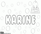Karine, weiblicher Vorname mit unterschiedlichen und vielfältigen Ursprünge. Karine, Variante von Karina, germanische Namen. Karine, Variante von Carina, Name lateinischen Ursprungs. Karine, Variante von Corinne, Vorname griechischen Ursprungs