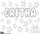 Gretha, Namen für Mädchen. Gretha, Variante von Grethe und Greta