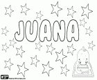 Juana, weibliche Form von Juan, Johannes auf Spanisch. Die Verkleinerungsform von Juana ist Juanita