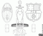 Juventus-FC Barcelona. Final UEFA Champions League 2014-2015. Olympiastadion in Berlin, Deutschland, 6. Juni 2015
