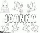 Joanna, Namen für Mädchen in verschiedenen Sprachen: Englisch, Polnisch, Holländisch und Finnisch. Joanna, Variante von Johanna