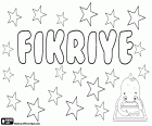 Fikriye, türkischer Vorname. Stammt aus dem arabischen Namen Fikriyya, feminine von Fikri d.h. intellektuelle