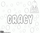Gracy, Variante von Grace und Gracey. Name des biblischen Ursprung