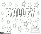 Halley, der Name für Mädchen und Jungen. Halley, Namen mit unterschiedlicher Herkunft. Halley, Variante von Hallie und Harriet. Halley ist auch der Name