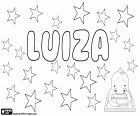 Luiza, Name des germanischen Ursprungs. Luiza, weibliche Form von Luiz, Namen in Portugiesisch