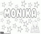Monika, Variante von Monica, Monique, Monicka und Monike unter anderem. Monika, weiblicher Vorname in Deutsch, Ungarisch, skandinavische Sprachen und slawische Sprachen
