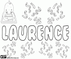Laurence, weibliche Form von Lawrence, Name lateinischen Ursprungs. Laurence, Namen in Französisch und Englisch