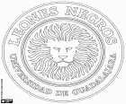 Emblem der Club Leones Negros De La Universidad de Guadalajara, mexikanischer Fußballverein in der Metropolregion von Guadalajara. Besser bekannt als Leones Negros oder Universidad de Guadalajara