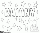 Raiany, weiblicher Vorname ungewissen Ursprungs. Raiany, Namen in Brasilien verwendet. Raiany, Variante des anderen Namen wie Rayann und Rayane