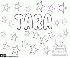 Tara, weibliche Namen mit unterschiedlichen Bedeutungen und Herkunft. Tara, Name des Ursprungs, seine Bedeutung ist Stern. Tara, Name einer hindu-Göttin und ein weiblicher Buddha. Tara, Diminutiv von Tamara. Tara hat Varianten und Tarah und Taralyn u.a.