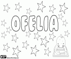 Ofelia, Namen für Mädchen in vielen Sprachen wie Spanisch, Portugiesisch, Polnisch, Italienisch, Schwedisch, Ungarisch und Katalanisch. Ofelia, Name leitet sich von dem griechischen Namen Ophelas