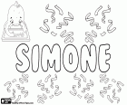 Simone, Namen für Mädchen in verschiedenen Sprachen, Simona-Variante. Simone, männlicher Vorname in Italienisch. Simone, Name abgeleitet von Hebräisch Sim'on