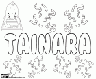 Tainara, Variante des Taynara, Tainarah und Thaynara. Tainara, Namen mit einer brasilianischen indigenen Ursprungs, abgeleitet von Tainá, seine Bedeutung ist Stern