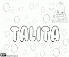 Talita, Variante von Talitha, Thalita oder Talytha. Talita, Name des Aramäisch Ursprung, d. kleine Mädchen h.