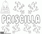 Priscilla, Variante von Priscila, Priscille und Pryscylla. Priscilla, Namen für Mädchen lateinischen Ursprungs. Priscilla, biblische Namen, Zeichen des Neuen Testaments