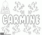 Carmine, Mähne Namen in Englisch und Italienisch. Carmine, Vorname hebräischen Ursprungs
